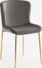 Chaise tissu design salle à manger avec pieds dorés Virin - Voir les images du produit 8