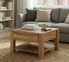 Couchtisch Eiche Massivholz 70x70 cm mit Schublade Produktbild-Vorschau 5