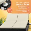 CASARIA® Sonnenliege 2 Personen mit Klapptisch 7cm Auflagen Produktbild-Vorschau 6