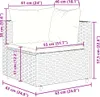 vidaXL 10-tlg. Garten-Sofagarnitur mit Kissen Grau Poly Produktbild-Vorschau 8