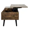 Vintage Holz Couchtisch mit Hoehenverstellung, Produktbild-Vorschau 9