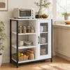 KOMFOTTEU, mobiletto contenitore in legno, credenza con 3 Anteprima dell’immagine prodotto 6