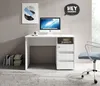 Schreibtisch - Weiß - 110 x 65 cm - 1 Ablagefach - 3 Produktbild-Vorschau 4