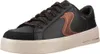 A single black sneaker with bronze accents is shown against a white background.