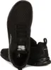 A pair of black Skechers shoes are shown against a white background. Voir les images du produit