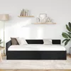 vidaXL Sommier d'angle avec tête de lit noir 100 cm x 200 Voir les images du produit 3