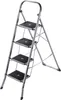 A four-step steel stepladder with black anti-slip treads, shown against a white background. Náhľad obrázku produktu