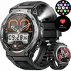 A collage of smartwatch images, showing different watch faces and close-ups of the product. Produktbild-Vorschau