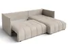 AX LIVING Hellbraun Ecksofa mit Schlaffunktion Bettkasten Produktbild-Vorschau 5