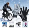 Sportovní zimní cyklistické rukavice s prsty a dotykovým Náhled obrázku produktu 9