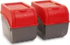 Novaliv 2x Groß 9L rot Gemüsebox Kartoffel Aufbewahrungsbox Produktbild-Vorschau 1