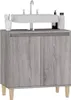 vidaXL Umývadlová skrinka Grey Sonoma 58x33x60 cm Drevo Náhľad obrázku produktu 4