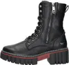 A black leather boot with laces and a side zipper, shown from the side. Produktbild-Vorschau