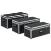 vidaXL Valises de rangement 3 pcs. noir aluminium Voir les images du produit 1