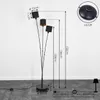 Costa »Costa« Bodenlampe, Metall, Schwarz, Stoffschirme, Produktbild-Vorschau 4