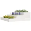 Pflanzkübel Weiß 78x78x27 cm Massivholz Kiefer , Gabionen Produktbild-Vorschau 3