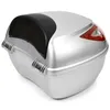 Motorradkoffer Top Case Helmkoffer 22L Silber mit Reflektor Produktbild-Vorschau 2