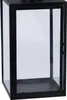 2tlg Metall Laternen Set Schwarz Gartenlaterne Windlicht ca. H34/47cm Produktbild-Vorschau