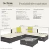 Rattan Lounge Paris mit Aluminiumgestell wetterfest Produktbild-Vorschau 5