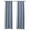 Two gray curtains hanging from a rod. Náhled obrázku produktu