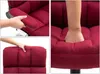 A collage of close-up shots demonstrating the features of a red office chair. Produktbild-Vorschau