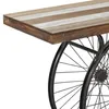 Deco 79 Houten fietsconsole-tafel met een breed houten blad Productafbeelding-voorbeeld 6