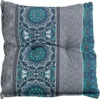 A close-up studio shot of a floor cushion with a mandala-inspired pattern. Produktbild-Vorschau