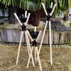 UNUS Gartenfackel Gartenfackeln für draußen aus Holz mit Produktbild-Vorschau 3