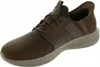 A single brown SKECHERS SLIP-INS SLADE - ZACHARY shoe is shown against a white background. Voir les images du produit