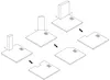 Diagram showing different shapes and configurations of shower trays. Náhled obrázku produktu