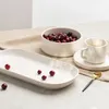 HOMLA FAMELIO talerz owalny biały 30 cm Podgląd zdjęcia produktu 5