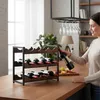 Relaxdays Weinregal, 12 Flaschen, Industrial, HxBxT: 38 x Produktbild-Vorschau 3