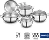 Korkmaz Tombik A1800 9-teilige Kochtopfset Silber Náhled obrázku produktu