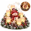 Beleuchtete Schneemannfigur mit LED, Weihnachtsdeko aus Produktbild-Vorschau 1