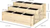 A 3-tiered wooden planter box with dimensions labeled. Produktbild-Vorschau