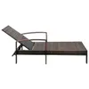 vidaXL Sonnenliege mit Auflage Poly Rattan Braun Produktbild-Vorschau 5