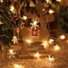 3m LED Schneeflocke Stern Lichterkette Warmweiß Produktbild-Vorschau 3