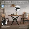 A dining table with two chairs, showcasing the table legs. Produktbild-Vorschau