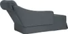 A dark gray chaise lounge with a headrest, shown from the side. Podgląd zdjęcia produktu