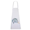 Mr. & Mrs. Panda Schürze Narwal - Weiß - Geschenk, Wal, Produktbild-Vorschau 4
