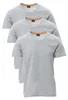 Mivaro Herren T-Shirt 3er Pack V-Ausschnitt Grau meliert - Produktbild-Vorschau 1
