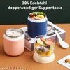 2pcs  Doppelstöckiger Edelstahl-Frühstücksbecher, Produktbild-Vorschau 3