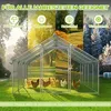 NAIZY 3x12x2m Stahl Hühnerstall PE UV-Schutz Dach Produktbild-Vorschau 8