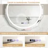A bathroom mirror with LED lighting and digital displays for time and temperature. Podgląd zdjęcia produktu