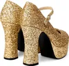Plateau Schuhe glitter-gold Schuhgröße: 37 Produktbild-Vorschau 5