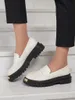 Loafersy Damskie Aurelia Beżowe na Platformie 5cm - Stylowe Podgląd zdjęcia produktu 2