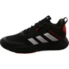 A side view of a black Adidas sneaker with white stripes and red accents. Podgląd zdjęcia produktu