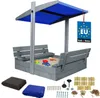 KOTARBAU® Sandkasten mit Dach 100x100 cm Holz mit Abdeckung Produktbild-Vorschau 1