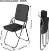 Klappstuhl 2er Set Lounge-Sessel Balkonstuhl mit Polster Produktbild-Vorschau 5
