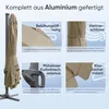 Sekey Sonnenschirm 300 ×300 cm Aluminium Ampelschirm Produktbild-Vorschau 9